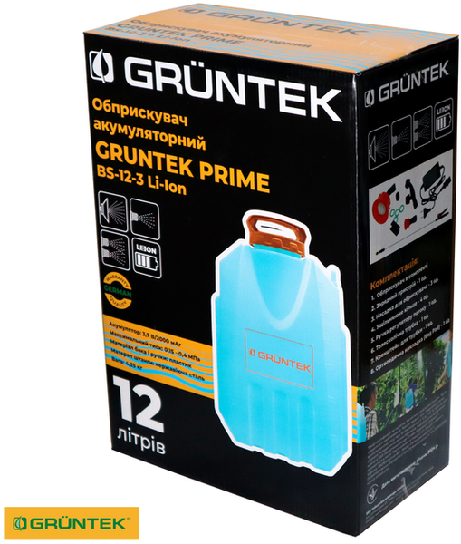 Опрыскиватель аккумуляторный Gruntek PRIME BS-12-3 Li-Ion (296001082/12L) 727930 фото