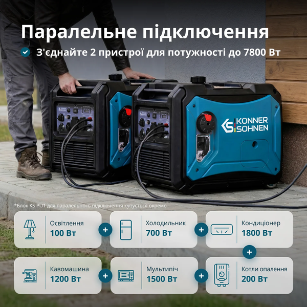 Генератор інверторний Konner&Sohnen KS 4000iE S 725572 фото