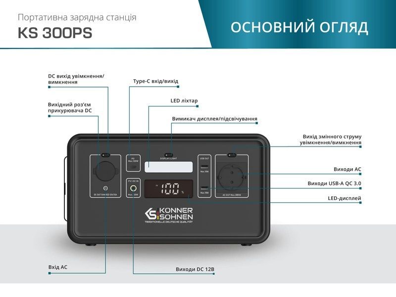 Портативная зарядная станция KS 300PS 725597 фото