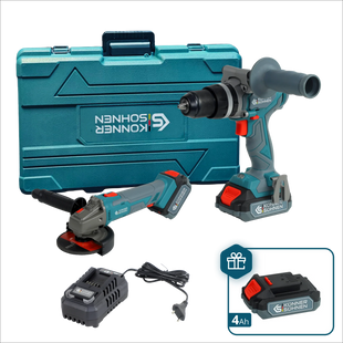 Набір акумуляторного електроінструменту Konner&Sohnen KS IDAGB 20V SET 1 PLUS 732651 фото