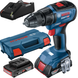 Бесщеточный шуруповерт Bosch GSR 18V-50 в L-Case з 2 акб 2 Ah та з/п GAL 18V-20 (06019H5000) 726374 фото 1