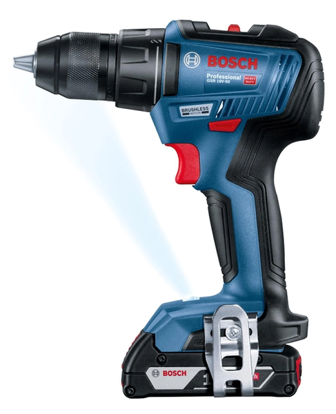 Бесщеточная аккумуляторная дрель-шуруповерт Bosch Professional GSR 18V-50 в сумке с 2 акб 2 Ah, З/У (06019H5004) 726375 фото