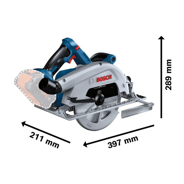 Акумуляторна дискова пила Bosch Professional GKS 18V-68 C, без акб та з/п (06016B5000) 726254 фото