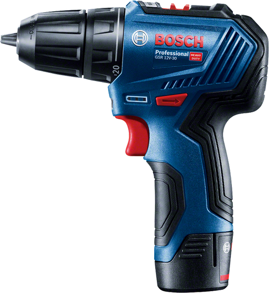 Бесщеточный шуруповерт Bosch Professional GSR 12V-30 в чемодане с 2 акб GBA 12V 2 Ah и з/у GAL (06019G9000) 726379 фото