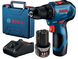 Бесщеточный шуруповерт Bosch Professional GSR 12V-30 в чемодане с 2 акб GBA 12V 2 Ah и з/у GAL (06019G9000) 726379 фото 1
