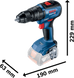 Безщітковий акумуляторний ударний шурупокрут Bosch Professional GSB 18V-50 у L-Case з 2 акб GBA 18V (06019H5100) 726231 фото 5