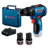Бесщеточный аккумуляторный ударный шуруповерт Bosch Professional GSB 12V-30 в кейсе с 2 акб GBA 12V 2 (06019G9100) 726230 фото