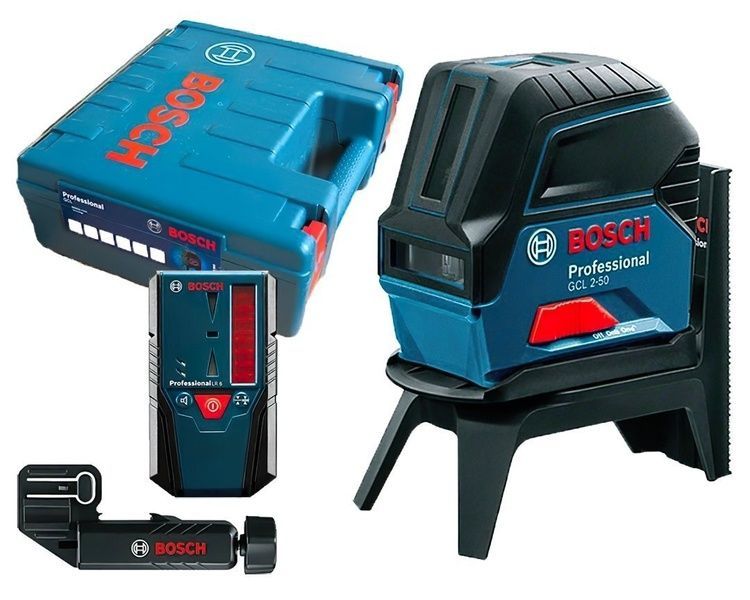Лазерний нівелір Bosch Professional GCL 2-50 в чемодані з приймачем LR 6 тримачем RM 1 (0601066F01) 726416 фото