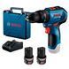 Безщітковий акумуляторний ударний шурупокрут Bosch Professional GSB 12V-30 у кейсі з 2 акб GBA 12V 2 (06019G9100) 726230 фото 1
