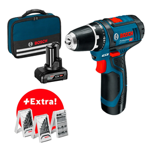 Акумуляторний шурупокрут Bosch Professional GSR 12V-15 в сумці з 2 акб 12V (2Ah+4Ah) та з/п GAL (0615990G6L) 726362 фото