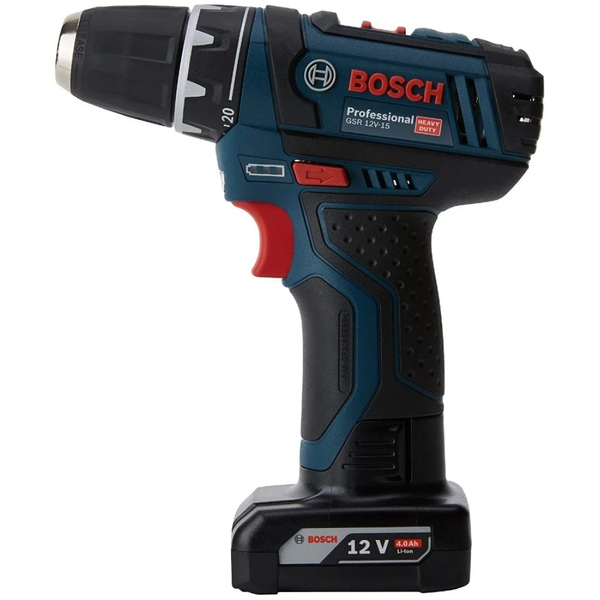 Аккумуляторный шуруповерт Bosch Professional GSR 12V-15 в сумке с 2 акб 12V (2Ah+4Ah) и з/у GAL (0615990G6L) 726362 фото