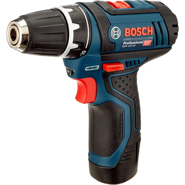 Аккумуляторный шуруповерт Bosch Professional GSR 12V-15 в сумке с 2 акб 12V (2Ah+4Ah) и з/у GAL (0615990G6L) 726362 фото