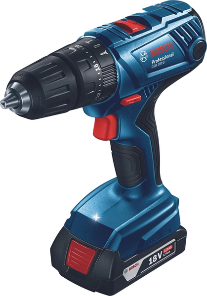 Акумуляторний ударний дриль-шурупокрут Bosch Professional GSB 180-LI в чемодані з 2 акб GBA 18V 2 Ah (06019F8307) 726228 фото