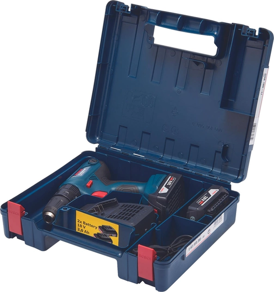 Акумуляторний ударний дриль-шурупокрут Bosch Professional GSB 180-LI в чемодані з 2 акб GBA 18V 2 Ah (06019F8307) 726228 фото