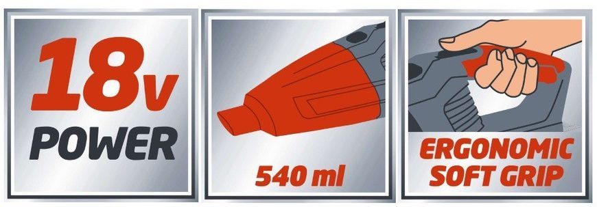 Пилосос акумуляторний Einhell TE-VC 18 Li solo (без акум.) (2347120) 726067 фото