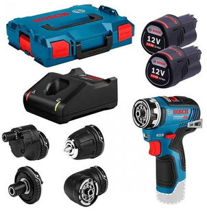 Безщітковий акумуляторний шурупокрут Bosch Professional GSR 12V-35 FC із 4 адаптерами в L-Boxx 102 (06019H3000) 726377 фото