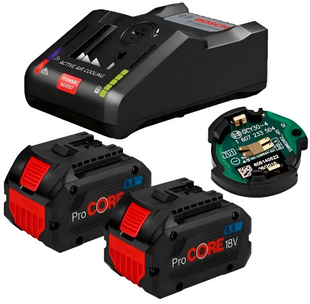 Набір 2 акумулятора Bosch ProCORE18V 8.0Ah + зарядка GAL 18V-160 C + GCY 30-4 (1600A016GP) 726214 фото