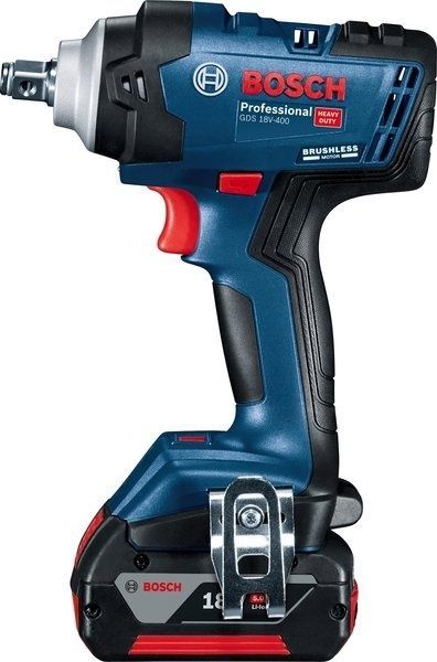 Гайковерт ударный аккумуляторный Bosch Professional GDS 18V-400 с 2 АКБ GBA 18V 5 Ah, З/У (06019K0020) 726393 фото