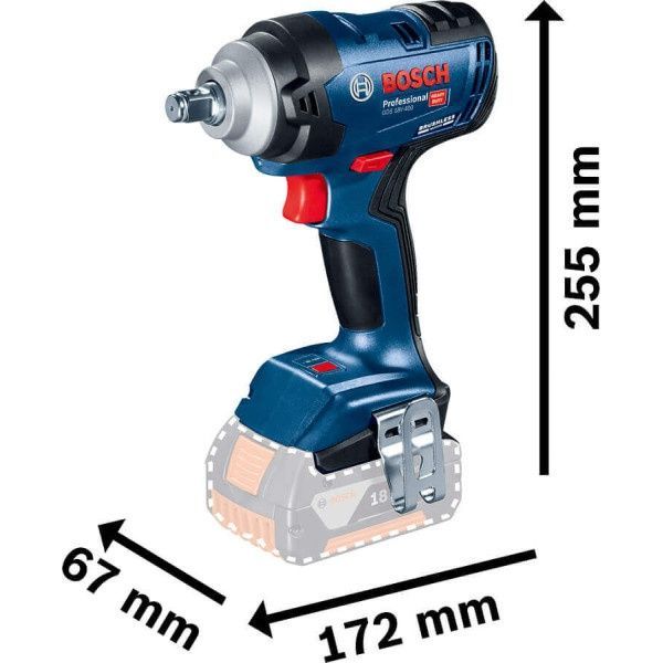 Гайковерт ударный аккумуляторный Bosch Professional GDS 18V-400 в чемодане (06019K0021) 726394 фото