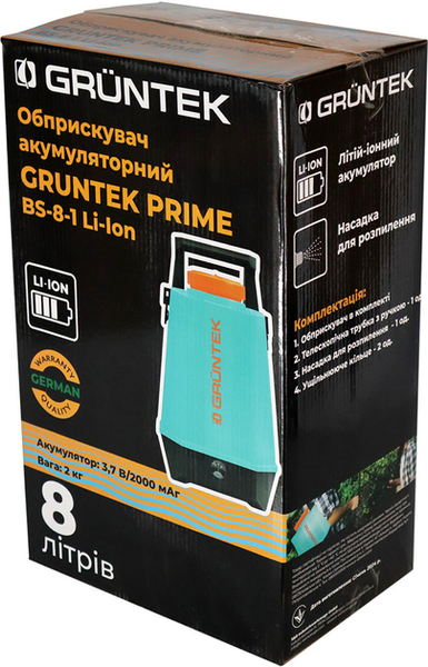 Опрыскиватель аккумуляторный Gruntek PRIME BS-8-1 Li-Ion (296001084) 727932 фото