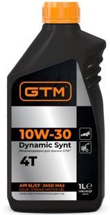 Олива моторна GTM 10W-30 для 4-тактних двигунів 1л (83403) 732032 фото