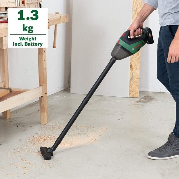 Пилосос акумуляторний Bosch UniversalVac 18 SET з 1 акб PBA 18 V 2,5 Ah W-B та з/п AL 1830 CV  (06033B9103) 726506 фото