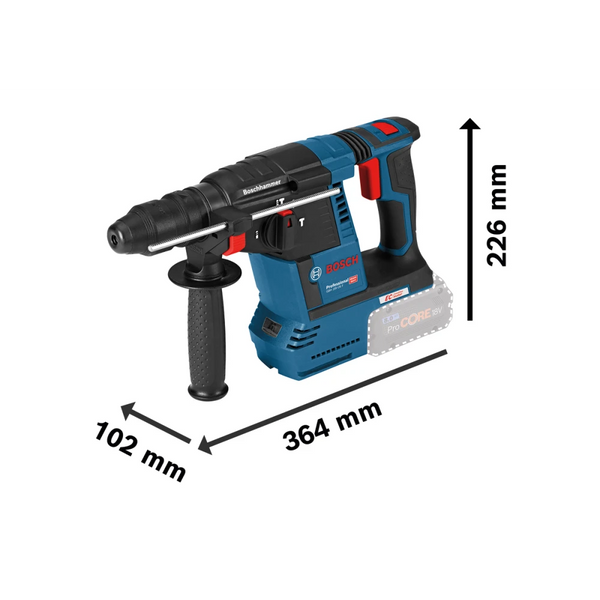 Перфоратор аккумуляторный Bosch Professional GBH 18V-26 F без акб и з/у, в картоне (0611910000) 726312 фото