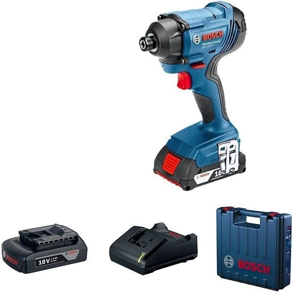 Гайкокрут акумуляторний Bosch Professional GDR 180-LI в чемодані з 2 АКБ GBA 18V 2.0Ah та З/П GAL 18 (06019G5123) 726395 фото