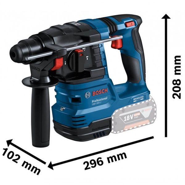 Аккумуляторный перфоратор Bosch Professional GBH 185-LI, 2 акб GBA 18V 4.0Ah, з/у (0611924021) 726264 фото