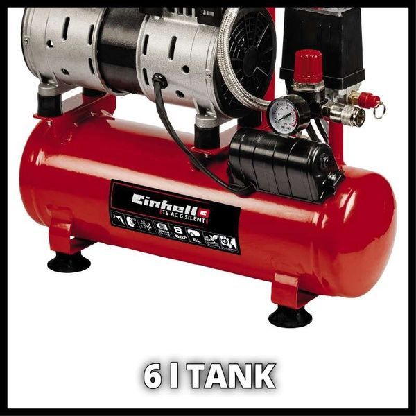 Компреcсор Einhell TE-AC 110/6 Silent Plus (4020600) 725971 фото