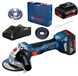 Аккумуляторная бесщеточная угловая шлифмашина Bosch Professional GWS 180-LI 2 акб GBA 18V 4,0 Ah и З/У (06019H9021) 726330 фото 1