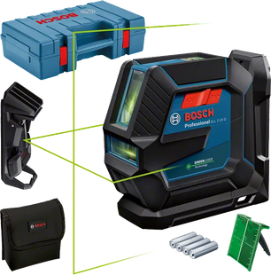 Лазерний нівелір Bosch Professional GLL 2-15 G у L-boxx із тримачем LB 10, стельовим кріпленням (0601063W02) 726449 фото