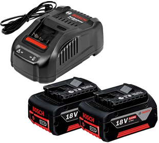 Набір 2 акумулятора Bosch GBA 18V 5 Ah + зарядка GAL 1880 CV (1600A00B8J) 726213 фото