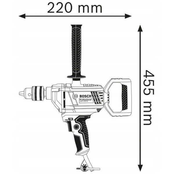 Дриль-міксер Bosch Professional GBM 1600 RE (06011B0000) 726406 фото