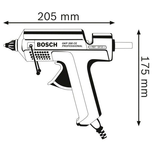 Клейовий пістолет Bosch Professional GKP 200 CE (0601950703) 726290 фото