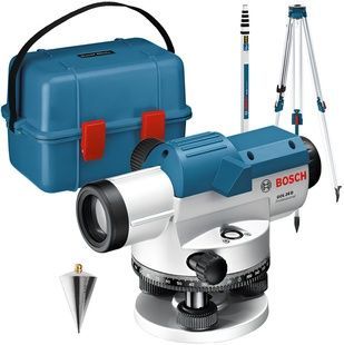 Оптичний нівелір Bosch Professional GOL 26 D в кейсі з штативом BT 160, рейкою GR 500 (0601068002) 726496 фото