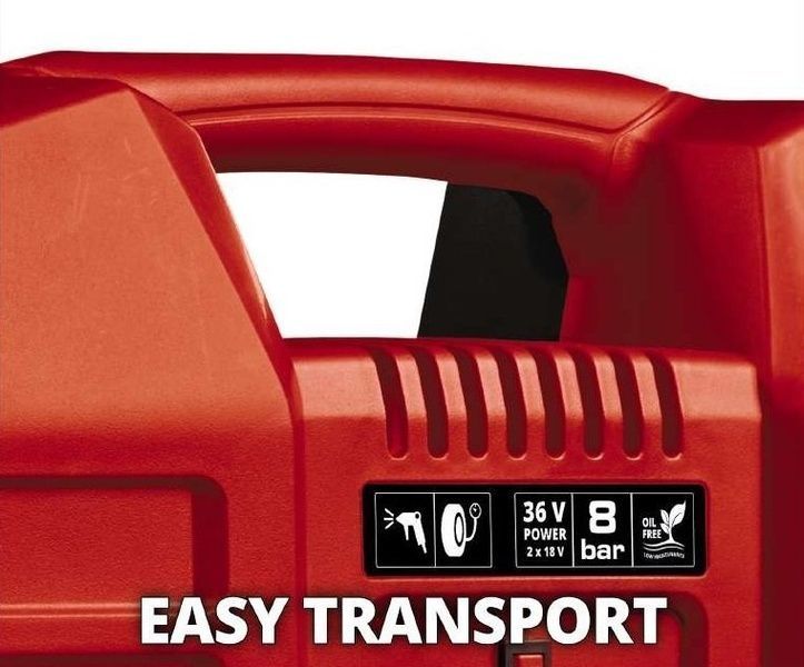 Компресор акумуляторний Einhell TE-AC 36/8 Li OF Set-Solo без АКБ та ЗП (4020440) 725977 фото