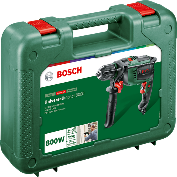 Дриль ударний Bosch UniversalImpact 800 в чемодані (0603131120) 726405 фото