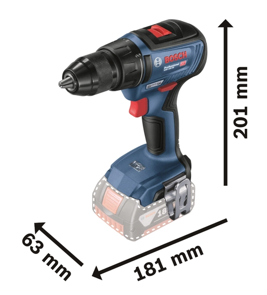 Безщітковий акумуляторний дриль-шурупокрут Bosch Professional GSR 18V-50 без акб (06019H5006) 726373 фото