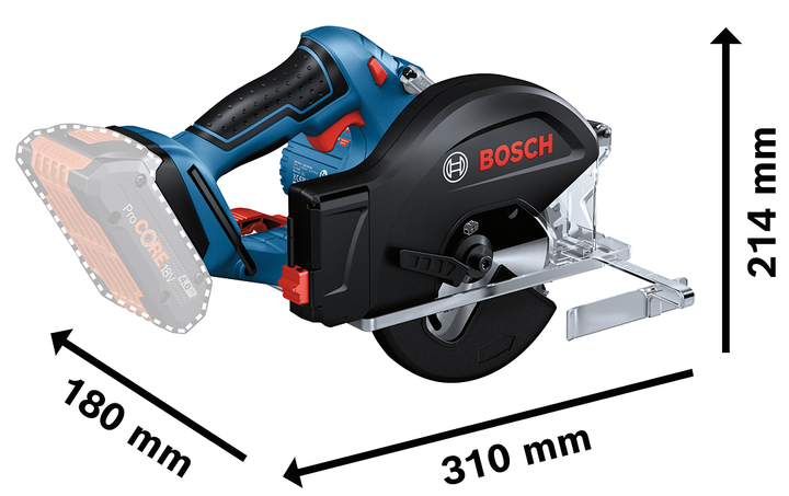 Акумуляторна циркулярна пила Bosch Professional GKM 18V-50, без акб та з/п (06016B8000) 726349 фото