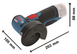 Болгарка акумуляторна Bosch Professional GWS 12V-76 в L-Boxx 102 з 2 акб GBA 12V 3.0Ah та з/п GAL 12 (06019F200B) 726386 фото 8
