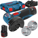 Болгарка акумуляторна Bosch Professional GWS 12V-76 в L-Boxx 102 з 2 акб GBA 12V 3.0Ah та з/п GAL 12 (06019F200B) 726386 фото 1