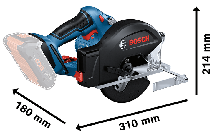 Акумуляторна циркулярна пила Bosch Professional GKM 18V-50 в L-Boxx 238 з 2 акб GBA 18V 5.0Ah та з/п (06016B8002) 726348 фото