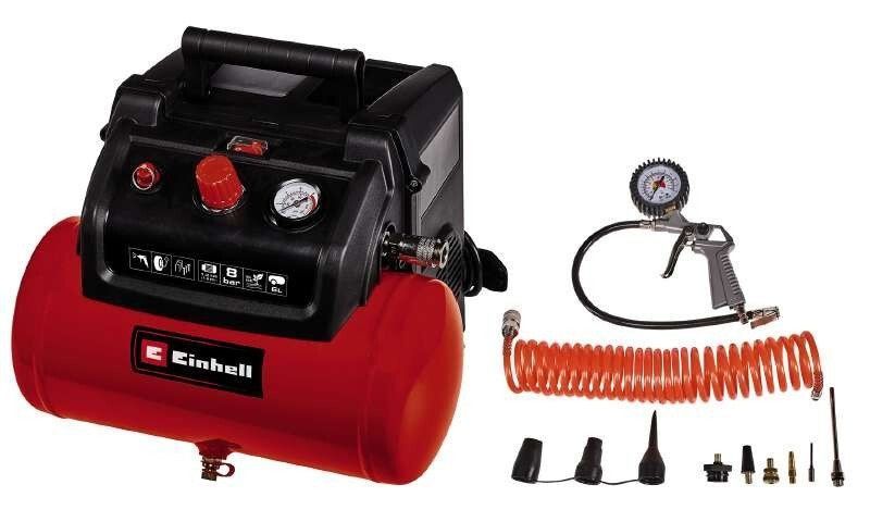 Компресор повітряний Einhell TC-AC 190/6/8 набором аксесуарів (4020650) 726868 фото