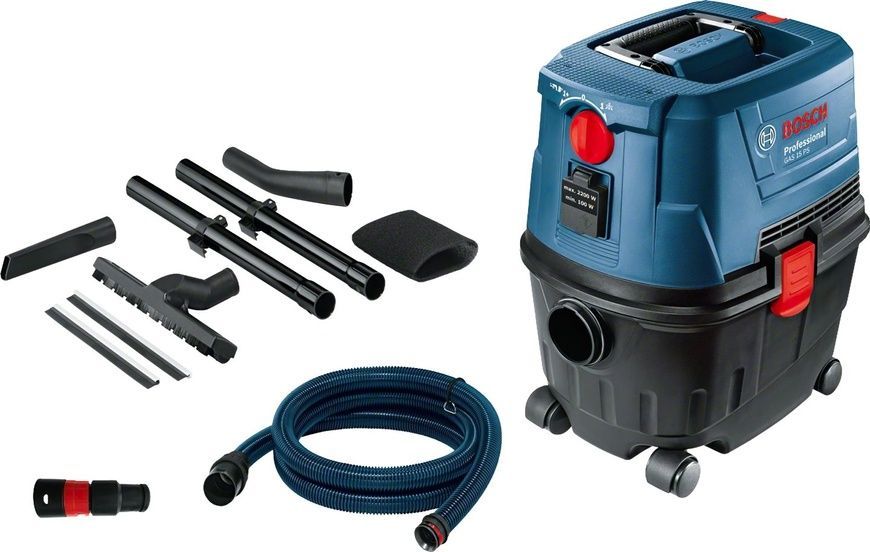 Будівельний пилосос Bosch Professional GAS 15 PS із кутовою та щілинною насадками (06019E5100) 726274 фото