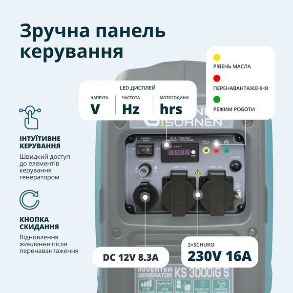 Инверторный газобензиновый генератор Konner&Sohnen KS 3000iG S 732891 фото