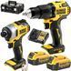 Набор из двух аккумуляторных бесщеточных инструментов DeWALT DCK2062M2T 727107 фото 1
